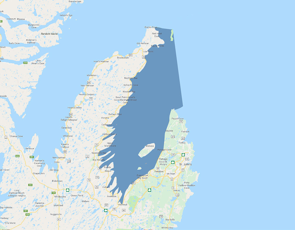 Newfoundland Coverage Areas