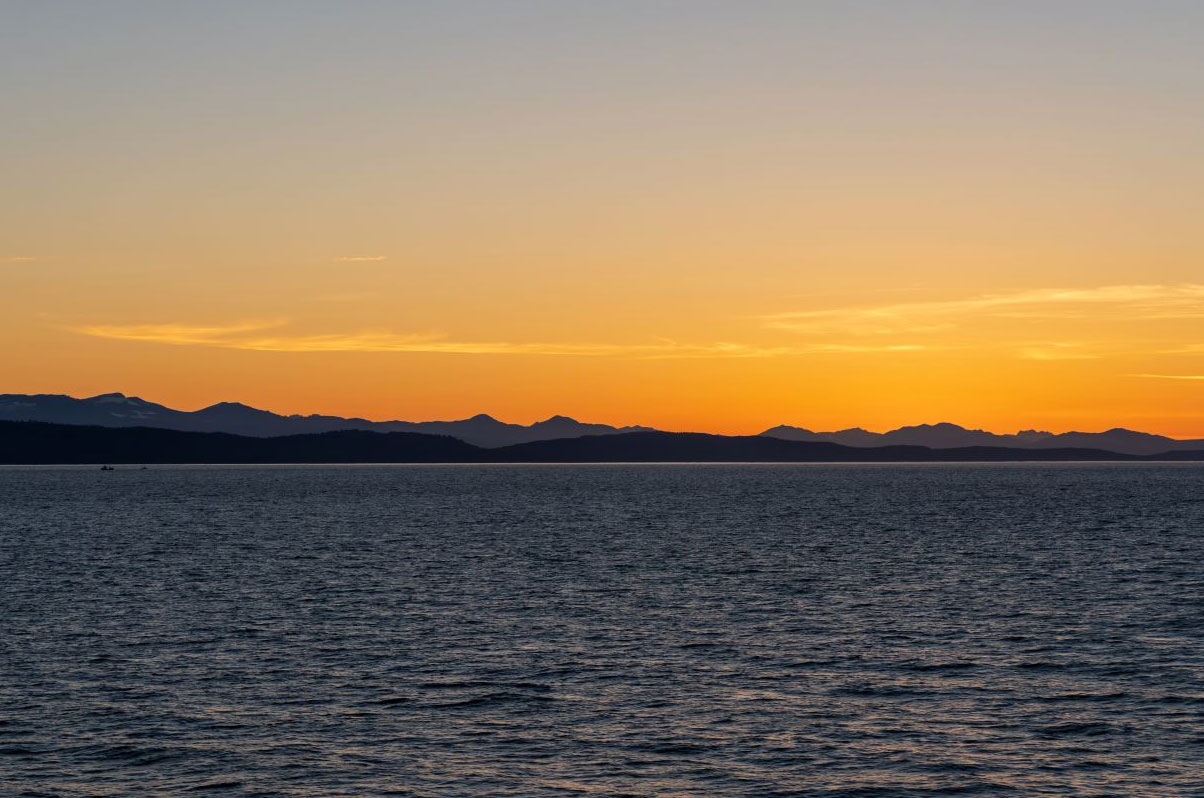 The vast expanse of the Strait of Georgia.