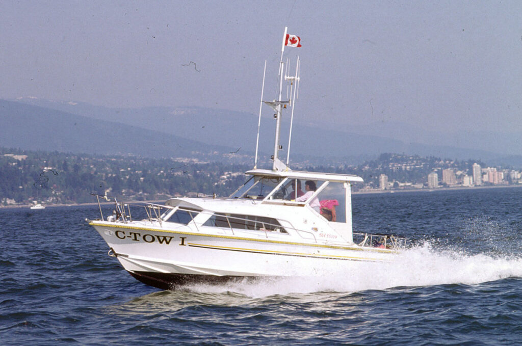 Jim and Barb McDonald returning to Bowen Island after a successful mission in 1991. Credit Sea Snaps
